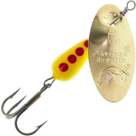 Panther Martin PMR_2_GY Classic Regular Teardrop Spinners Fishing Lure - Gold Yellow - 2 (1/16 oz)