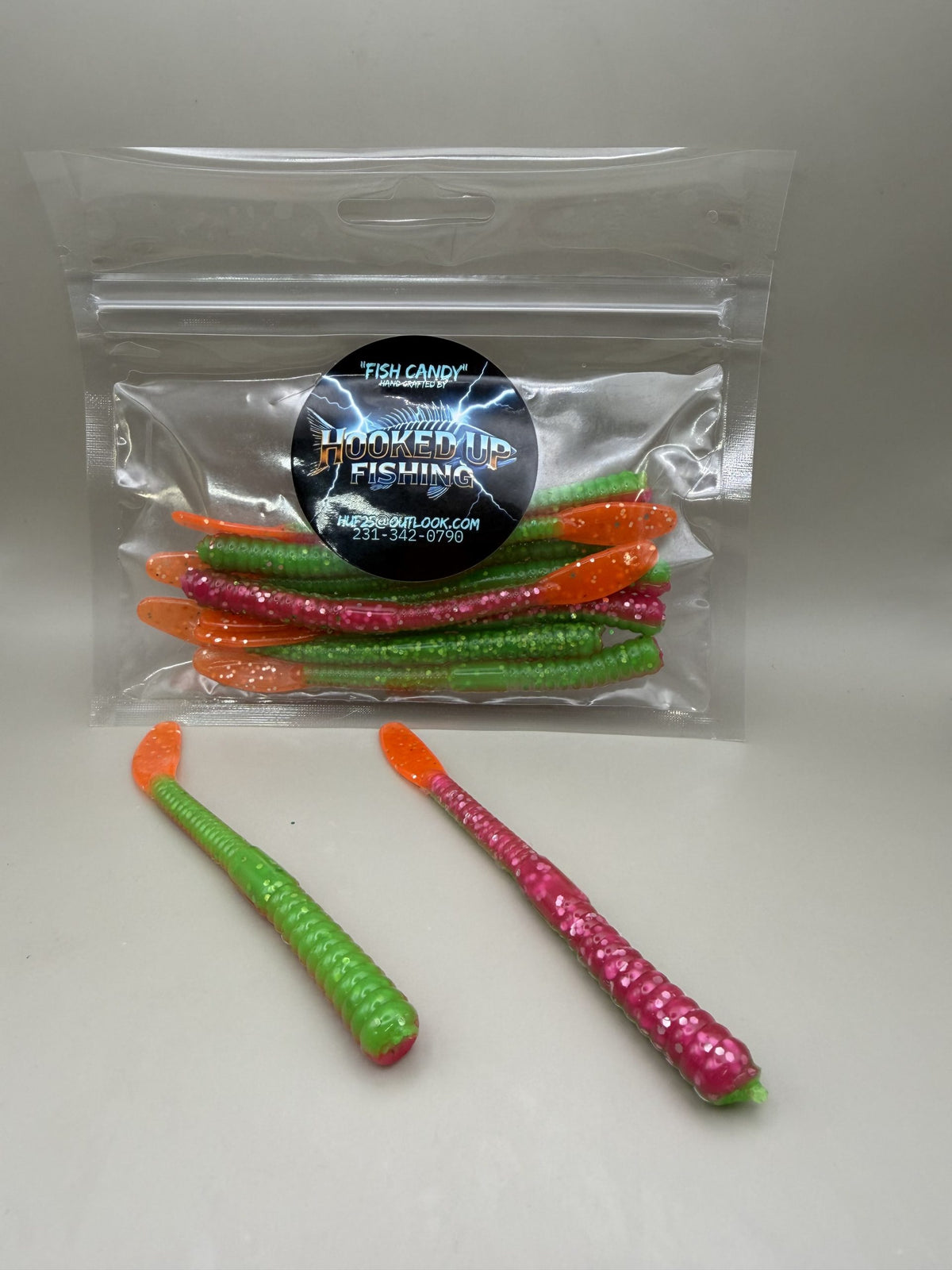 Paddle Tail Worm 4" #7 Watermelon image 0