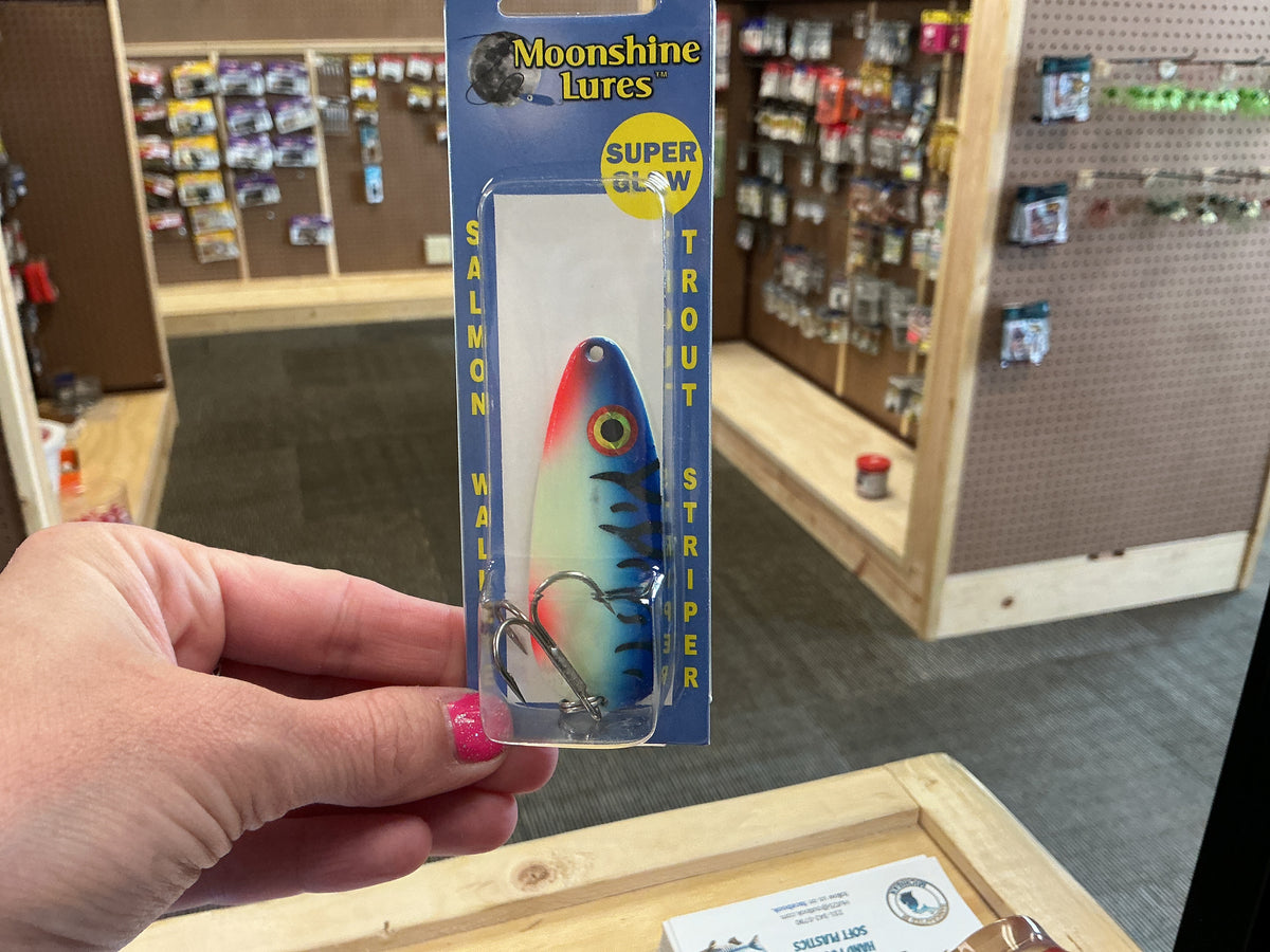 Moonshine Lures Super Glow 2 3/4" Casting Spoon 5/8 Oz Ratchet Jaw