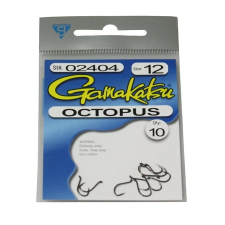 Gamakatsu Octopus Hook For Freshwater and Saltwater Fishing  Size 6  10-Pack