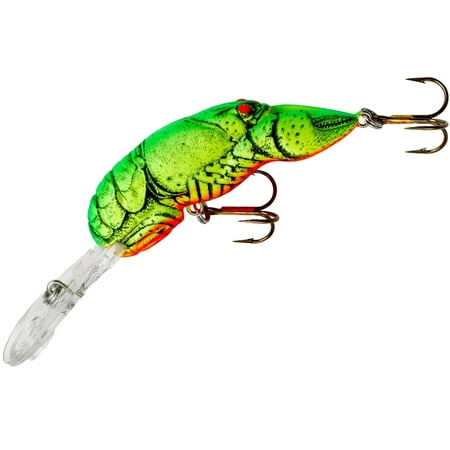 Rebel Deep Teeny Wee Crawfish 1/9 oz Fishing Lure - Chartreuse/Green Back