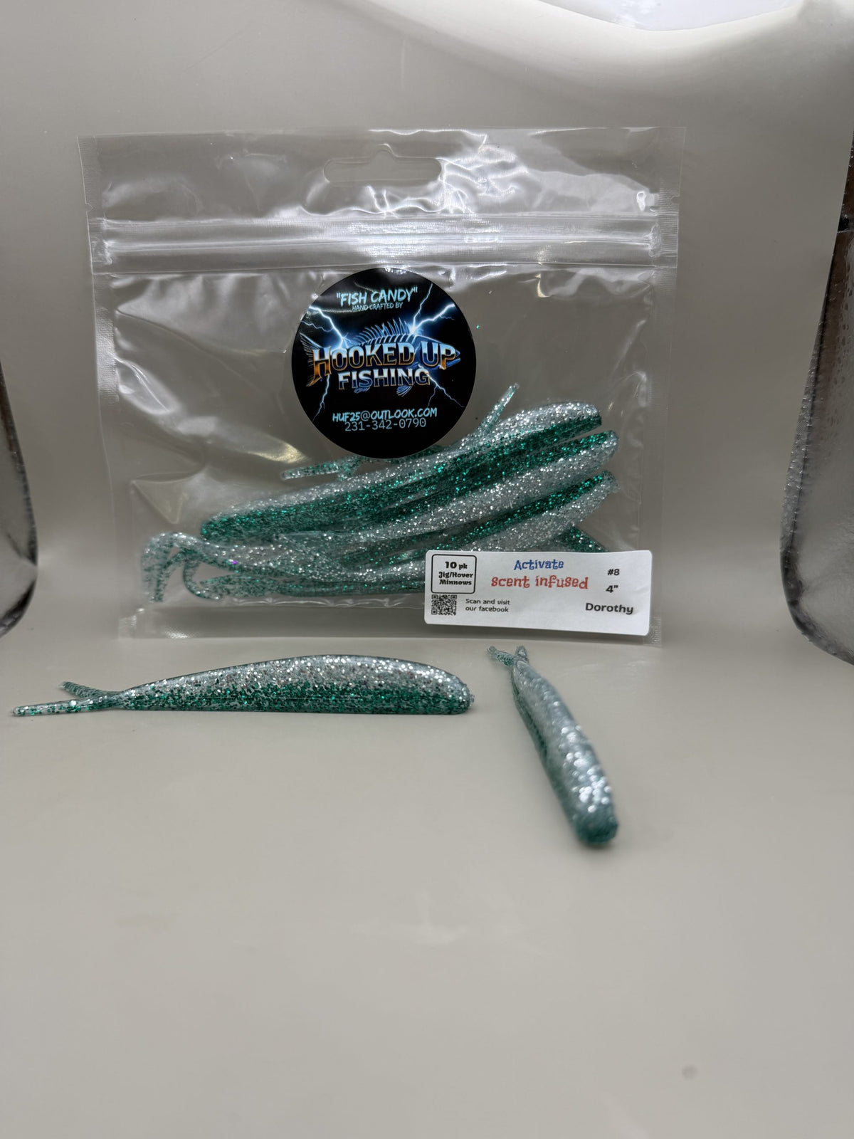 Jigging Minnow 4" #8 Dorothy (Optional) Tail image 0