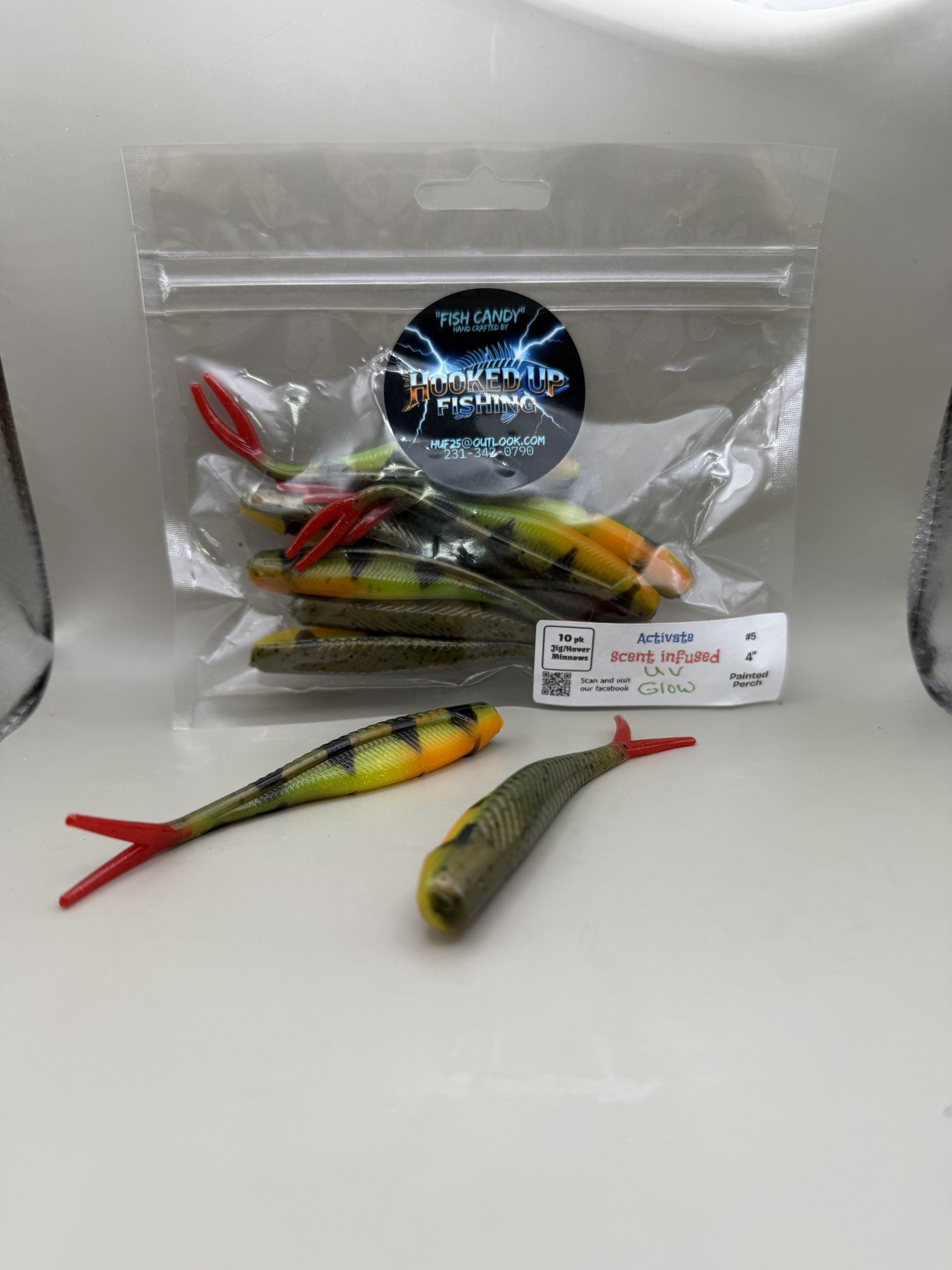 Tracer Shad 4" #5 Updated Painted Perch image 0