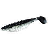 Mister Twister 3-Inch Sassy Shad Bait-Pack of 10 ( Clear/Silver Flakes/Black)