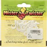 Mister Twister 1  Curly Tail Grub 20Pk White - LB20-1