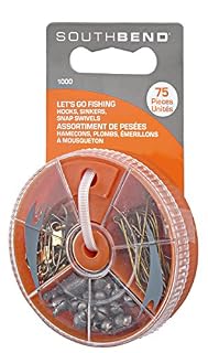South Bend 75 Piece Freshwater Hook Sinker Swivel Assortment