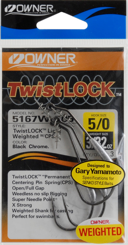 Owner Twistlock Light Weighted Hook (3 Pk)
