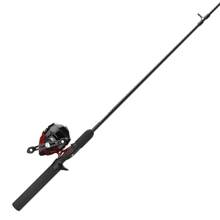 Zebco 404 Spincast Reel and Fishing Rod Combo  6-Foot 2-Piece Rod  Right-Hand Retrieve  Black/Red