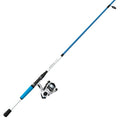 Zebco Roam Spinning Reel and Fishing Rod Combo  6-Foot 6-Inch 2-Piece Rod  Size 30 Reel  Blue