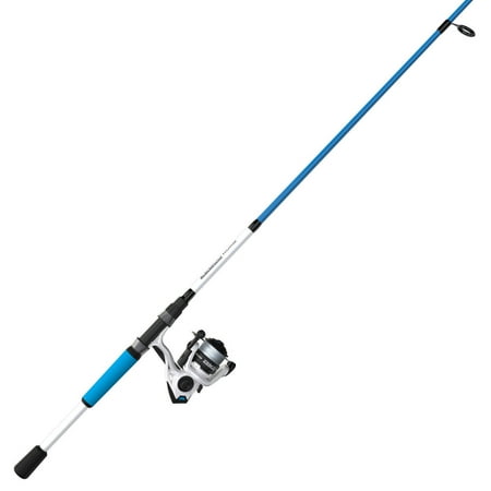 Zebco Roam Spinning Reel and Fishing Rod Combo  6-Foot 6-Inch 2-Piece Rod  Size 30 Reel  Blue