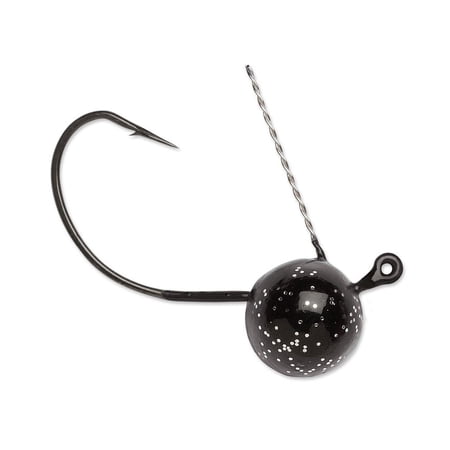 VMC WWJ18-BK Wacky Weedless Jig 1/8 oz  Black 4 Piece - WWJ18-BK