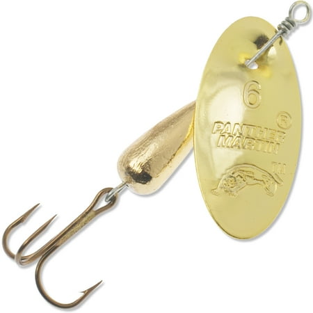Panther Martin PMAG_6 Classic Patterns Fishing Teardrop Spinner Lure - All Gold - 6 (1/4 oz)
