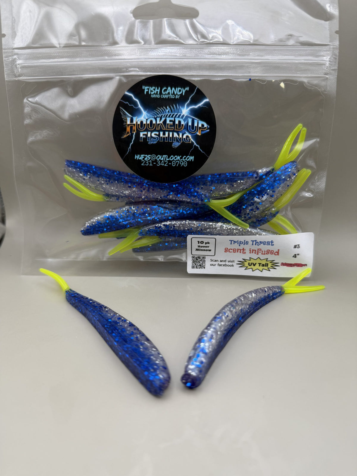Jigging Minnow 4" #14 Northstar (optional tail) - Chartreuse image