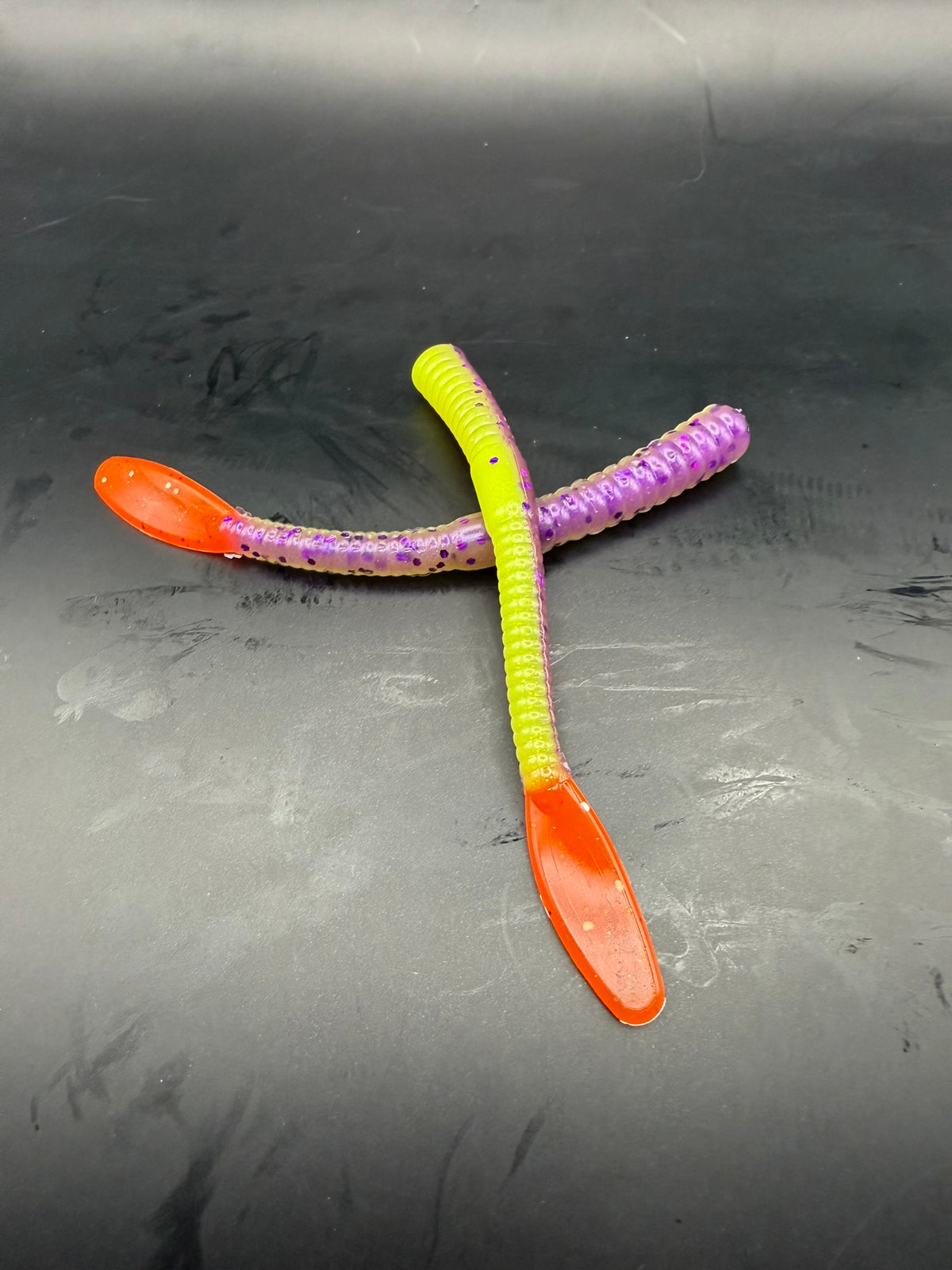 Paddle Tail Worm #6 The Gentleman (optional) tail - Orange image