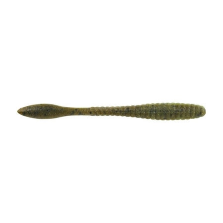 Berkley PowerBait® MaxScent Flat Worm Finesse Fishing Bait  Green Pumpkin/Watermelon  4.5in | 11cm  Irresistible Scent & Flavor  Versatile Profile  Ideal for Drop Shot Presentation