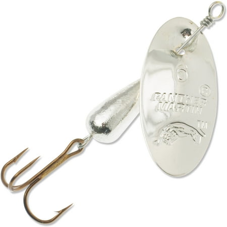 Panther Martin PMAS_6 Classic Patterns Fishing Teardrop Spinner Lure - All Silver - 6 (1/4 oz)