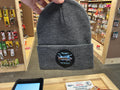 Grey turn up logo beanie