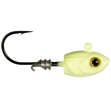 Z-Man CMSH18-04 Micro Headz Glow 1/8oz Jighead Fishing Lures (4 Pack)