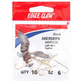 Eagle Claw Aberdeen Light Wire Non-Offset Fishing Hook  Gold