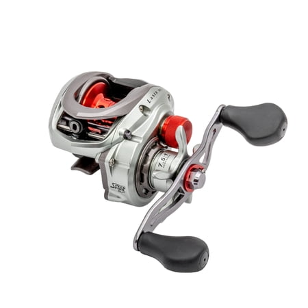 Lew s Laser MG Speed Spool SLP Baitcast Fishing Reel  Left-Hand Retrieve  Silver/Red