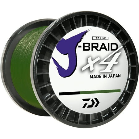 Daiwa 150 Yard J-Braid X4 Braided Fishing Line - 40 lb. Test - Dark Green