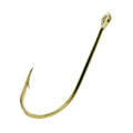 Eagle Claw 089AH-8 Plain Shank Offset Hooks  Gold  Size 8/0  10 Count
