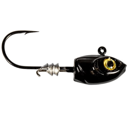 Z-Man CMSH18-02 Micro Headz Black 1/8oz Jighead Fishing Lures (4 Pack)