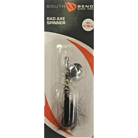 South Bend Bad Axe Spinner 1/18oz Silver Dressed #00  Spinner baits