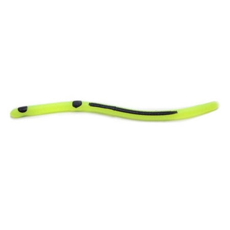 Kelly s Annealed Baits ST102-CB Striper 5.5  Action Worm Chartreuse/Black