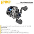 Lew's American Hero Baitcast Reel 7.5:1 Gear Ratio Left-Hand Retrieve