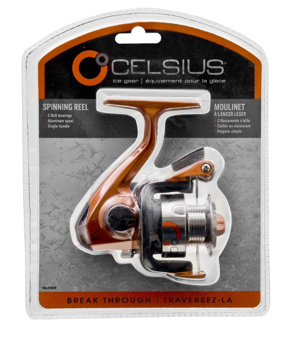 Celsius 2 Ball Bearing Fishing CEL-210/CP Ice Reel Single Handle Clam Pack