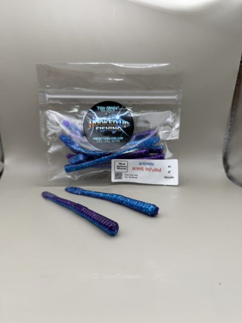 Paddle Tail Worm 4" #4 Blurple